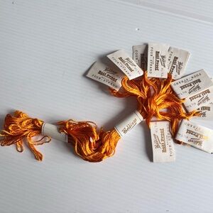 Belding Artful Floss Bundle for Embroidery Vintage Orange Thread Lot